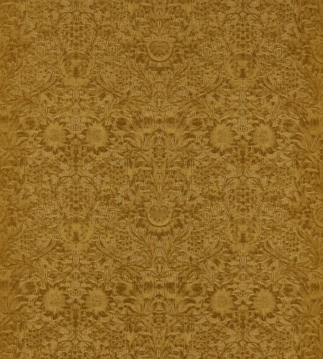 Sunflower Caffoy Velvet Fabric - Gold