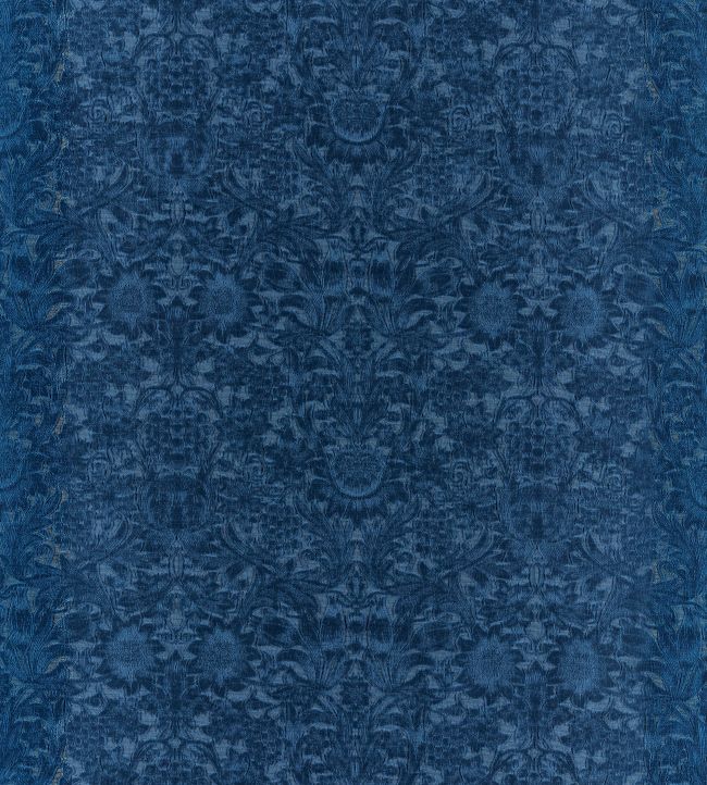 Sunflower Caffoy Velvet Fabric - Blue