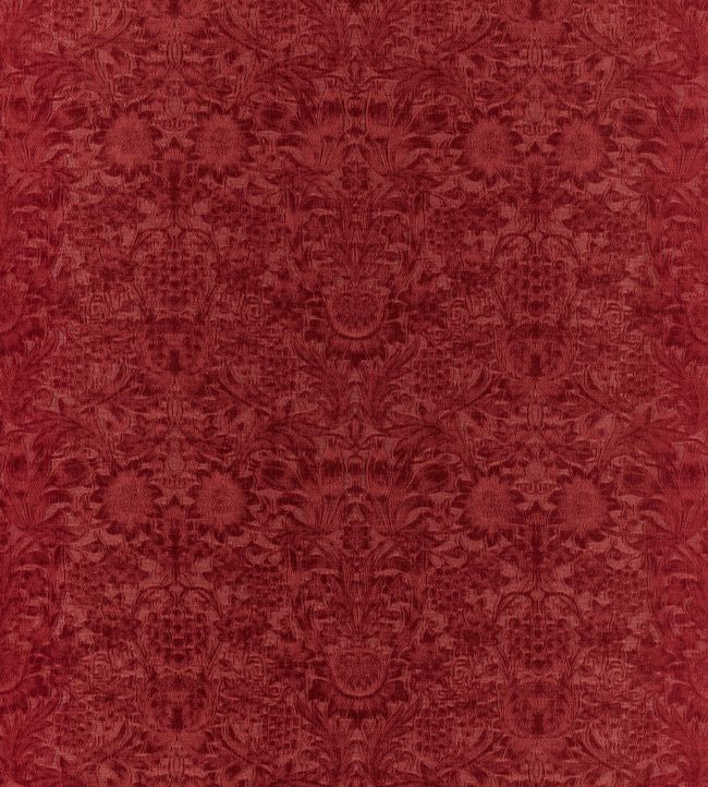 Sunflower Caffoy Velvet Fabric - Red