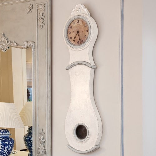 Mora Wall Clock Antique White