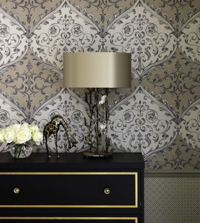 Montrose Room Wallpaper - Gray