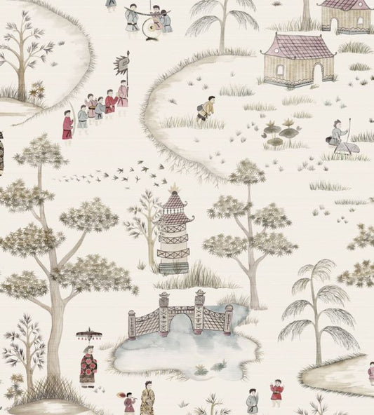 Cathay Parade Wallpaper - Cream