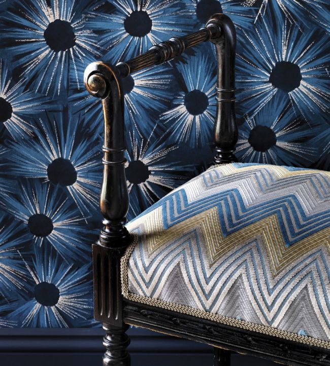 Estella Room Wallpaper - Blue