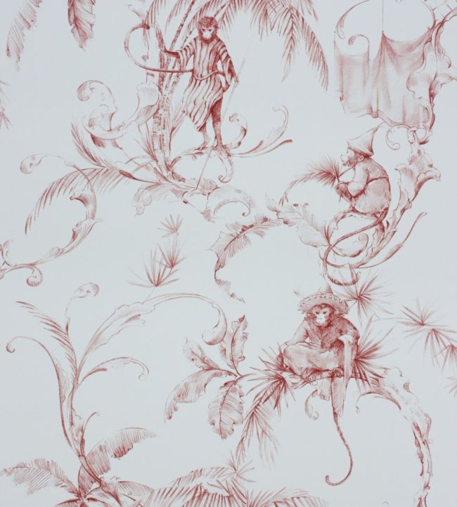 Barbary Toile Wallpaper - Pink