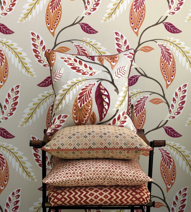 Fontibre Room Wallpaper - Orange