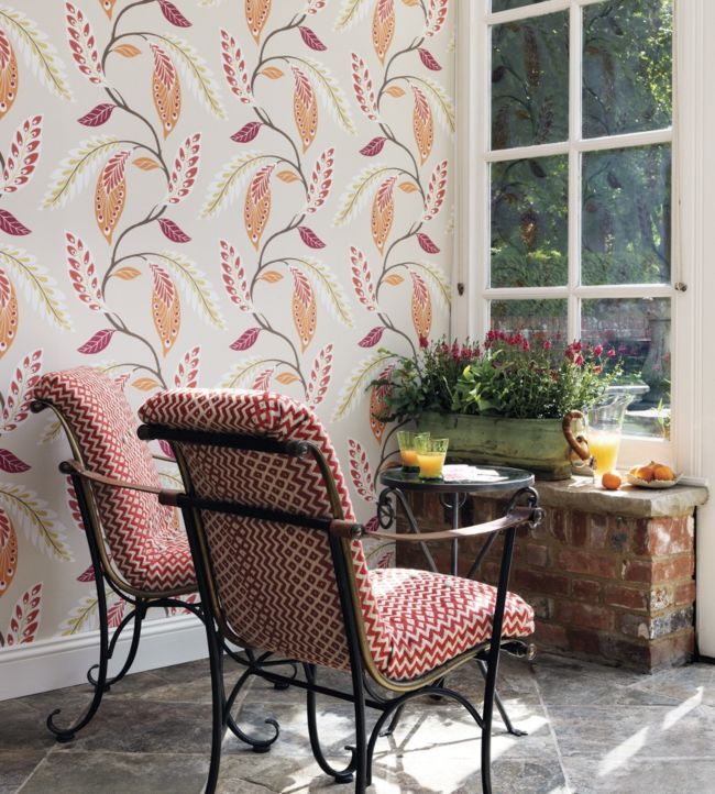 Fontibre Room Wallpaper - Orange