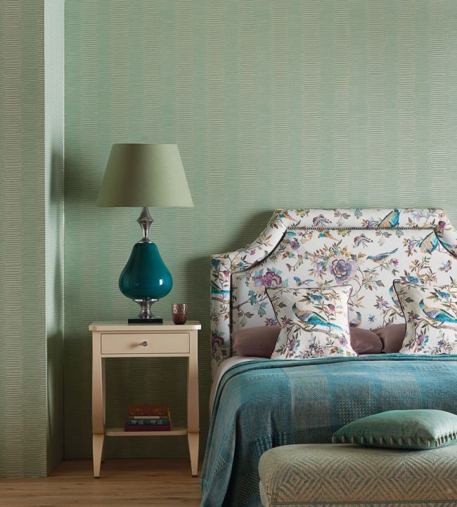 Concertina Room Wallpaper - Green