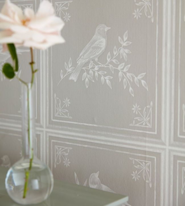 Fortoiseau Room Wallpaper - Gray