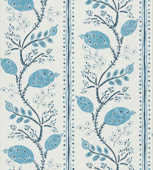 Pomegranate Trail Wallpaper - Blue 