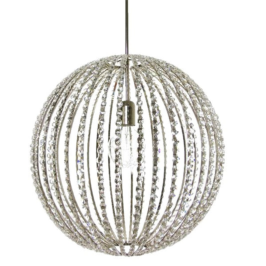 Nickel spherical chandelier