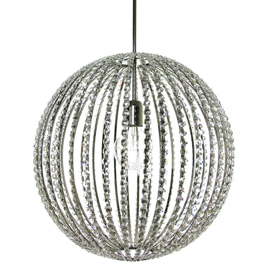 Nickel spherical chandelier