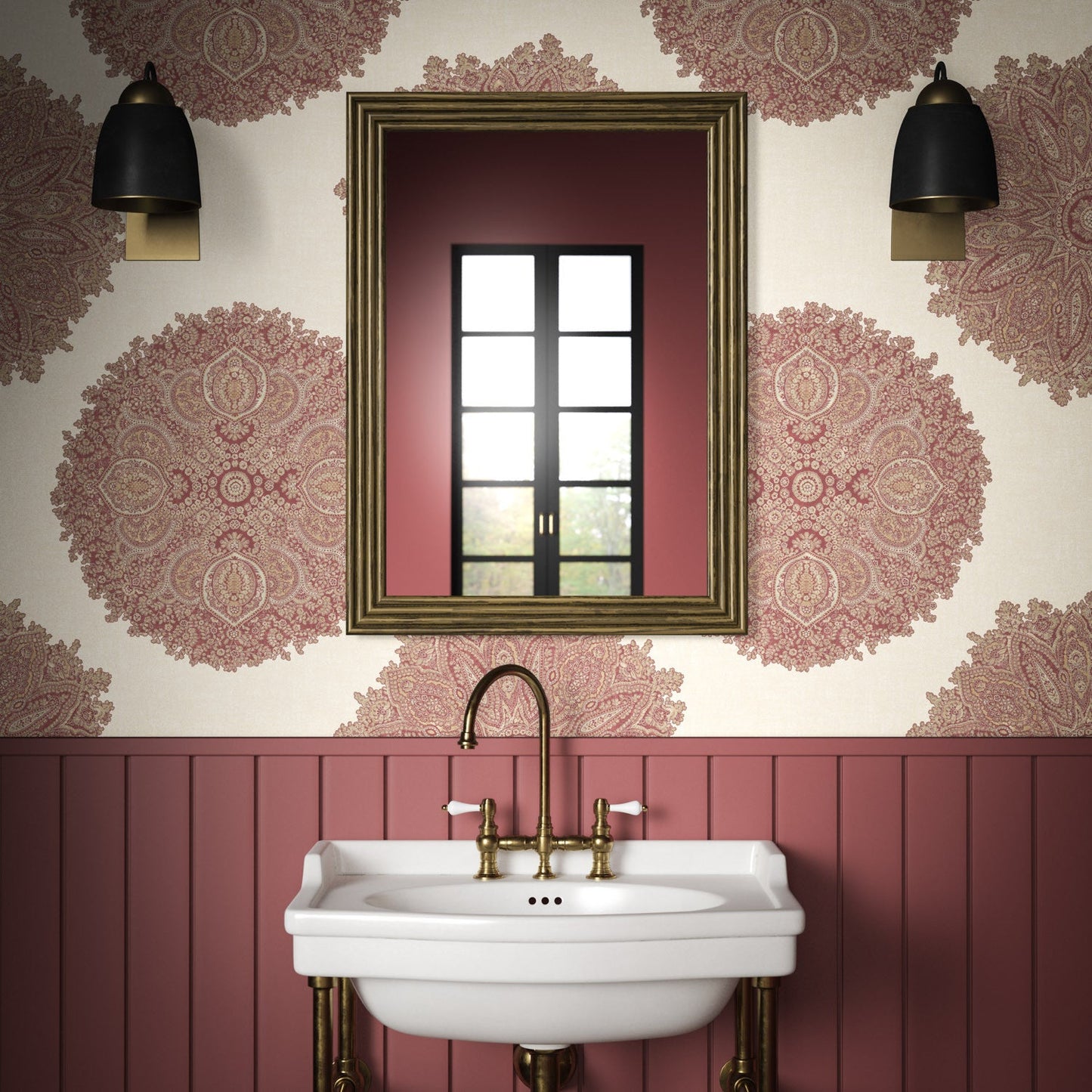 ORISSA Scarlet Wallpaper - Warner House