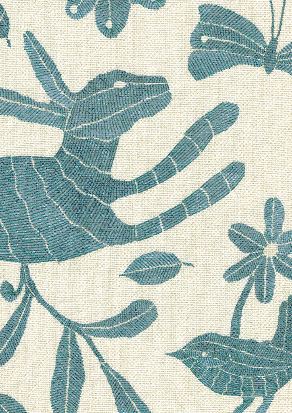 Otomi Bluebird Fabric - Lewis & Wood