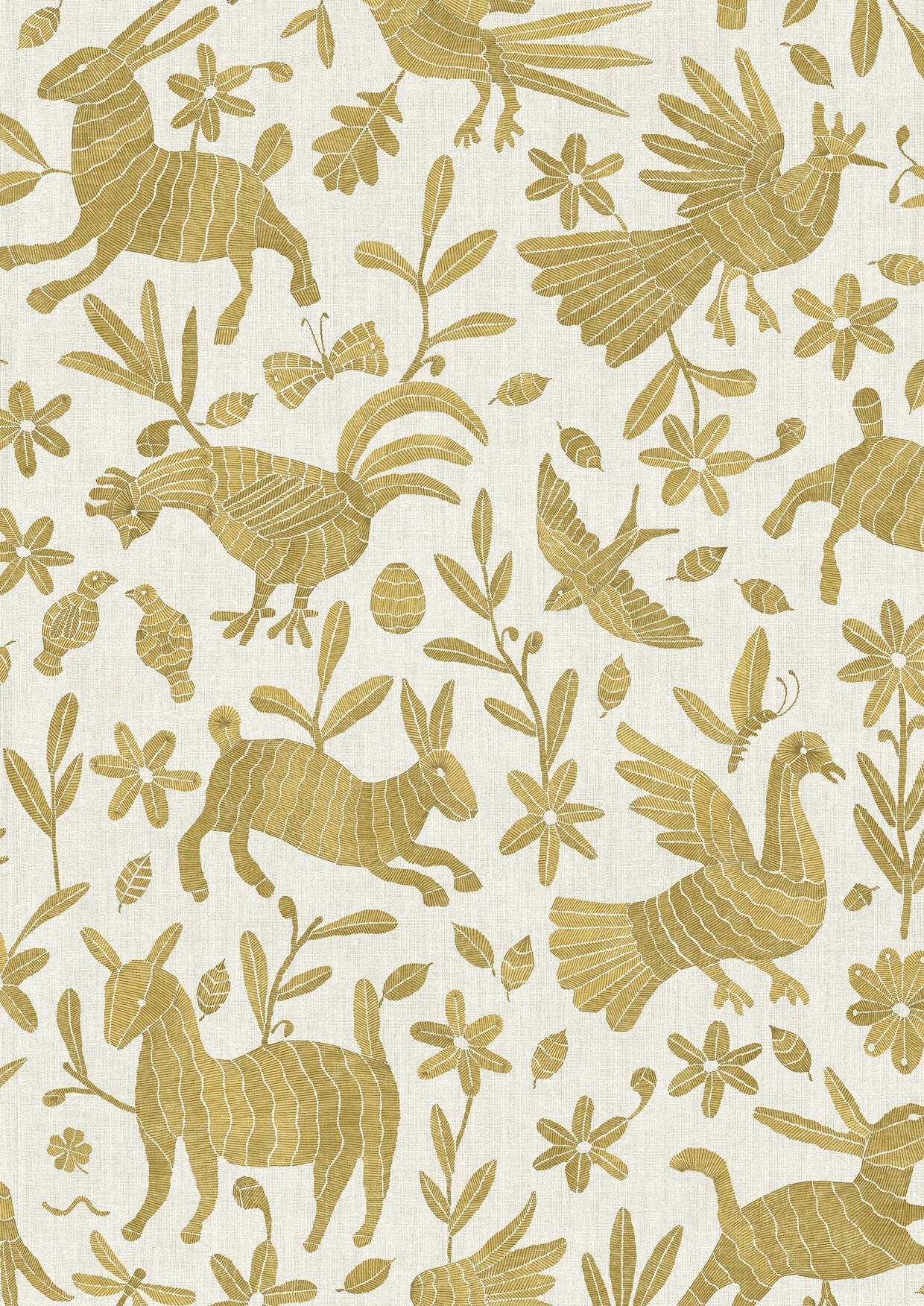 Otomi Chick Fabric - Lewis & Wood