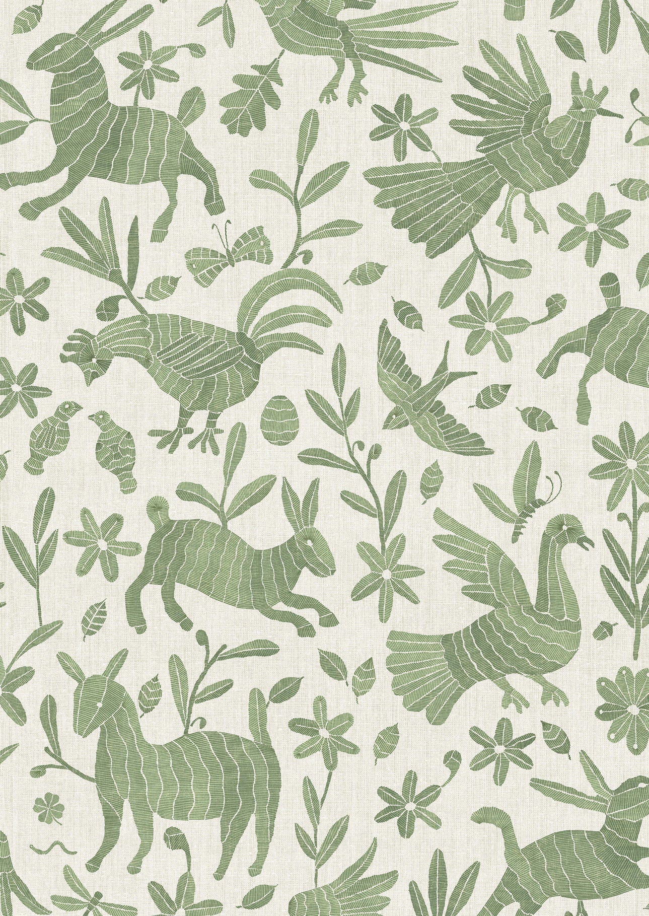 Otomi Leafy Fabric - Lewis & Wood