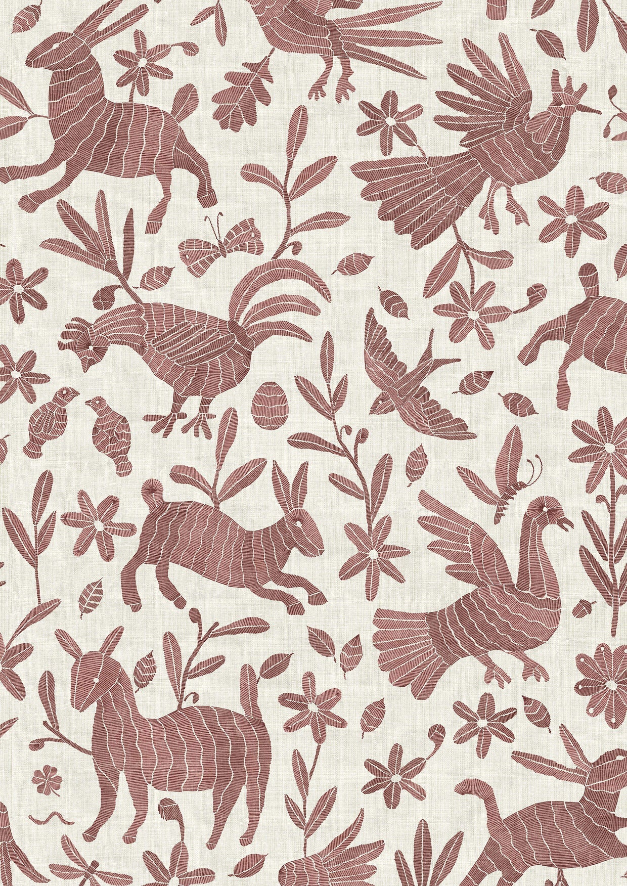 Otomi Rosy Fabric - Lewis & Wood