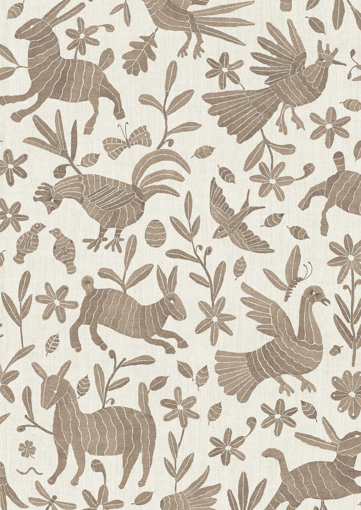 Otomi Twiglet Fabric - Lewis & Wood