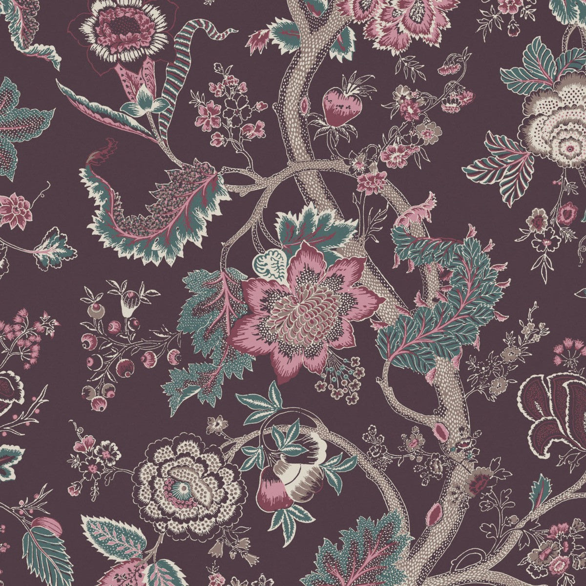 PALAMPORE Mulberry Wallpaper - Warner House