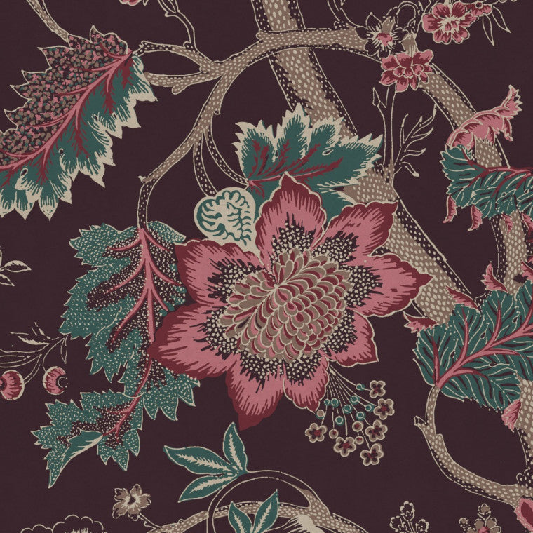 PALAMPORE Mulberry Velvet Fabric - Warner House