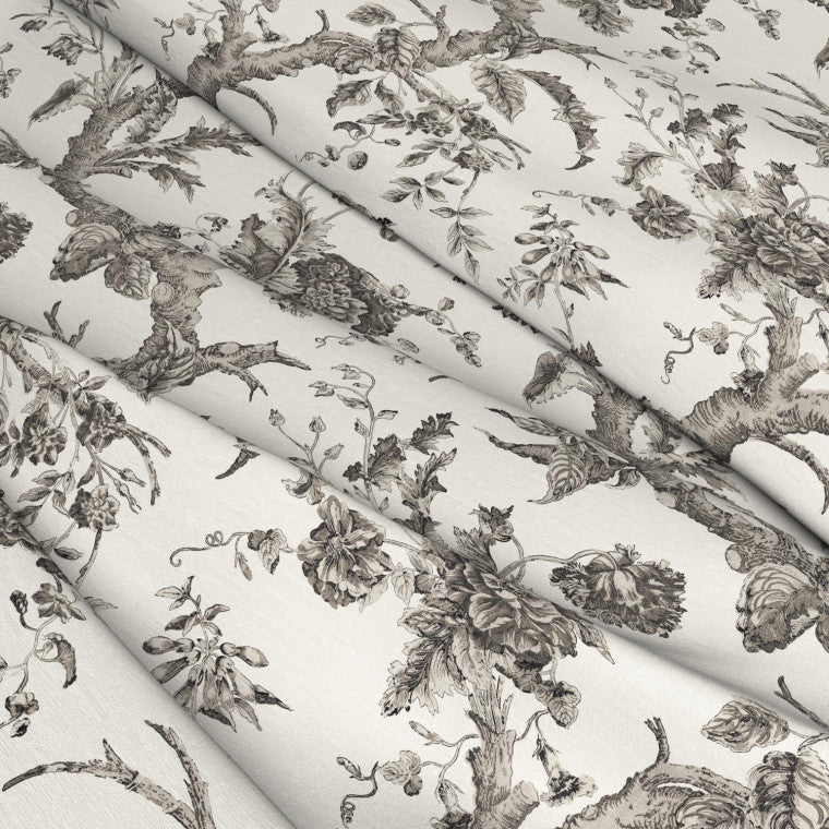 PARADISO Sepia Linen Mix Fabric - Warner House