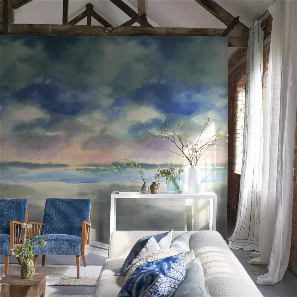 Paysage Marin Grasscloth Sky Room Wallpaper