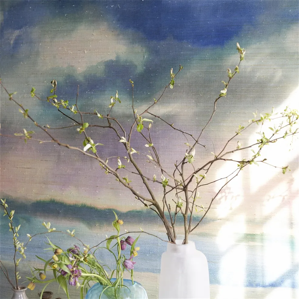 Paysage Marin Grasscloth Sky Room Wallpaper