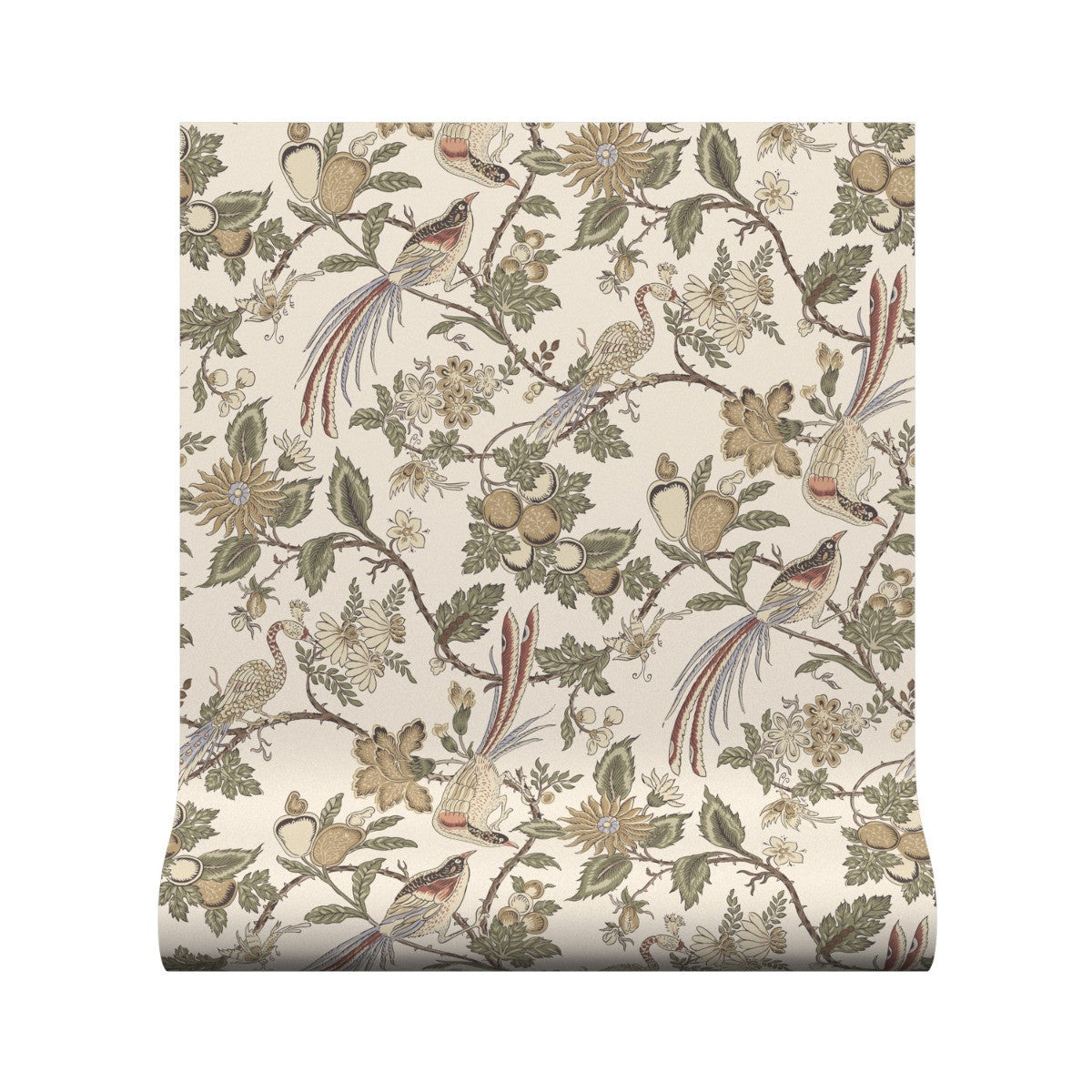PEACOCK TRAIL Antique Wallpaper - Warner House