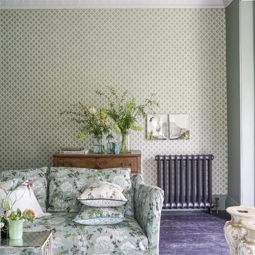 Amsee Geometric Room Wallpaper - Green