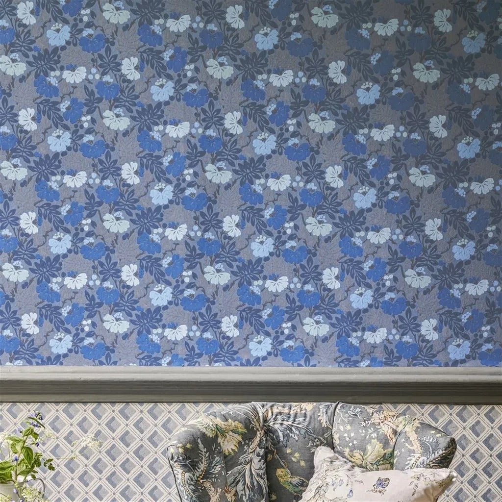 Carlisle Fauna Room Wallpaper - Blue