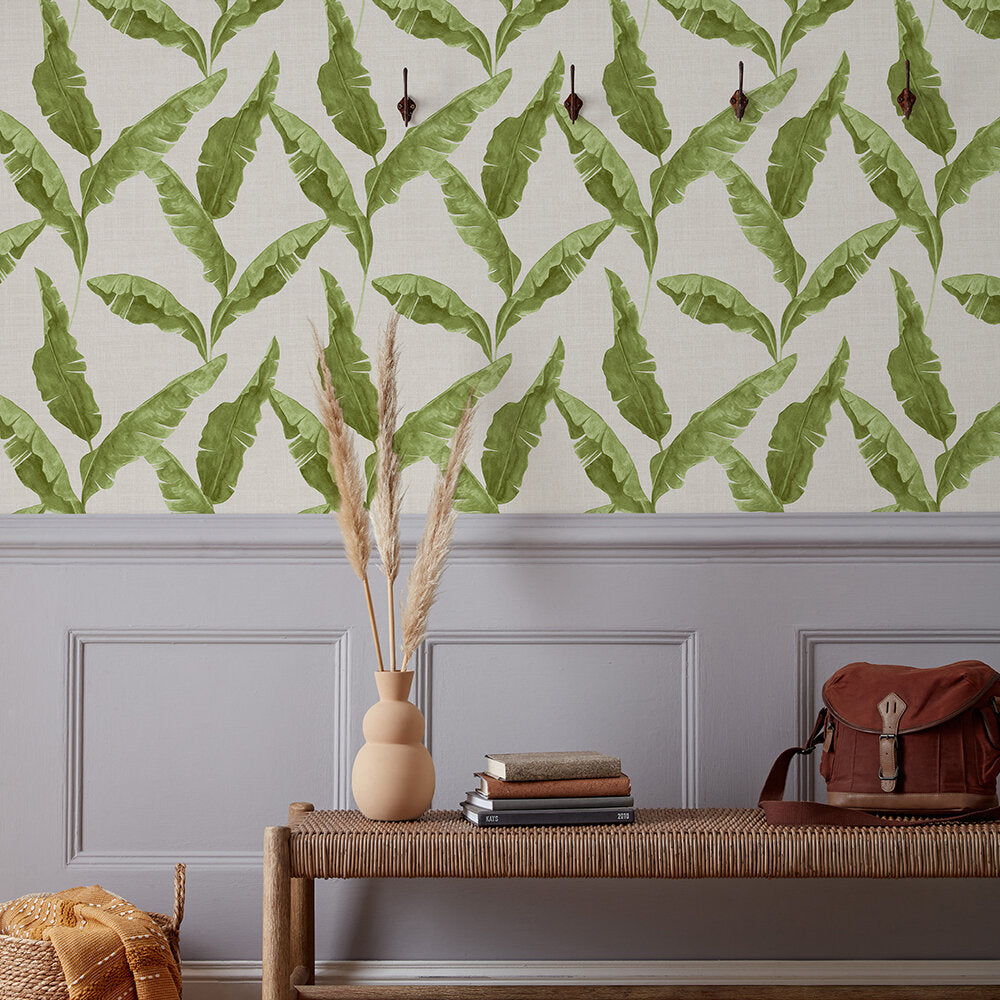Plantain Room Wallpaper - Green