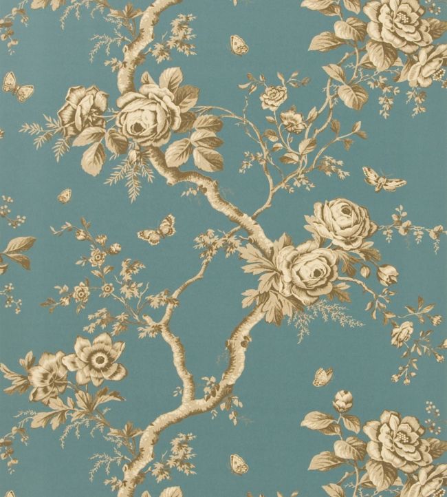 Ashfield Floral Wallpaper - Teal