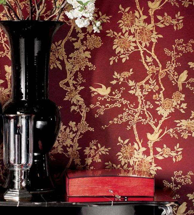 Marlowe Floral Room Wallpaper - Brown