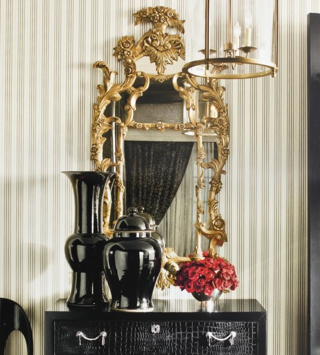 Palatine Stripe Room Wallpaper - Cream