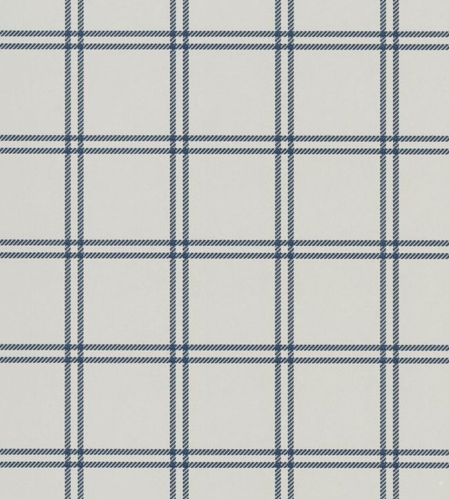 Shipley Windowpane Wallpaper - Blue 