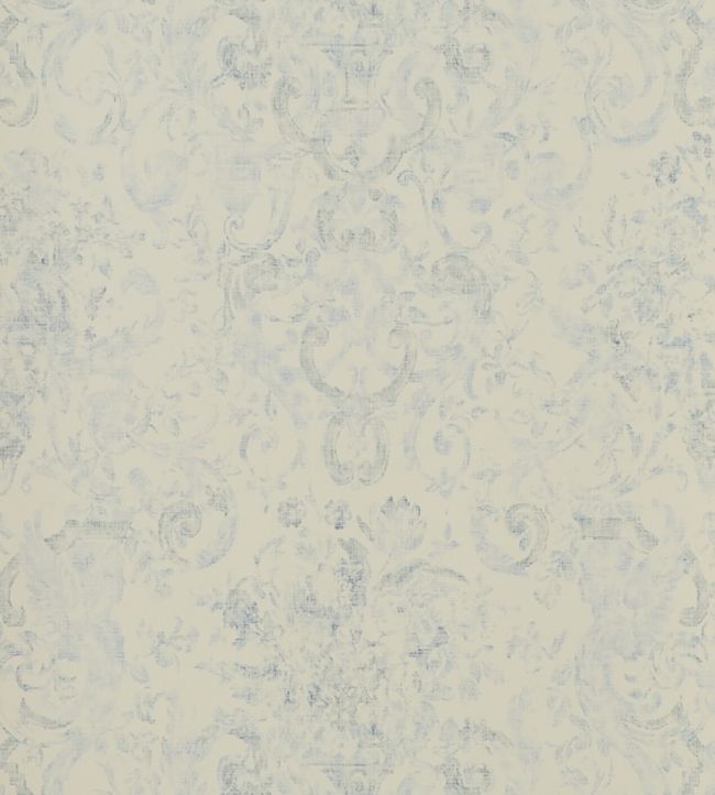 Old Hall Floral Wallpaper - Blue 