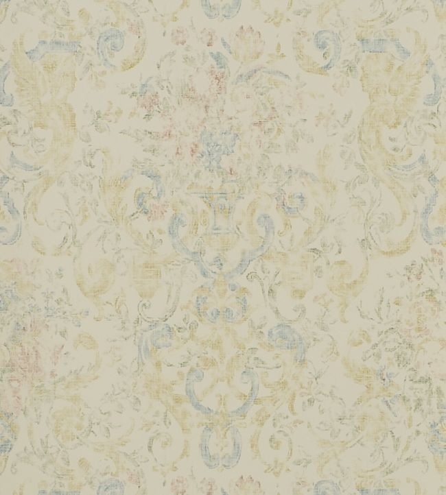 Old Hall Floral Wallpaper - Yellow