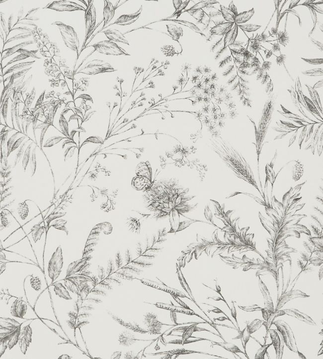 Fern Toile Wallpaper - Gray