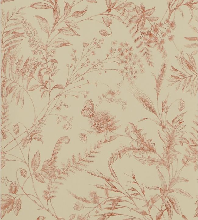 Fern Toile Wallpaper - Pink