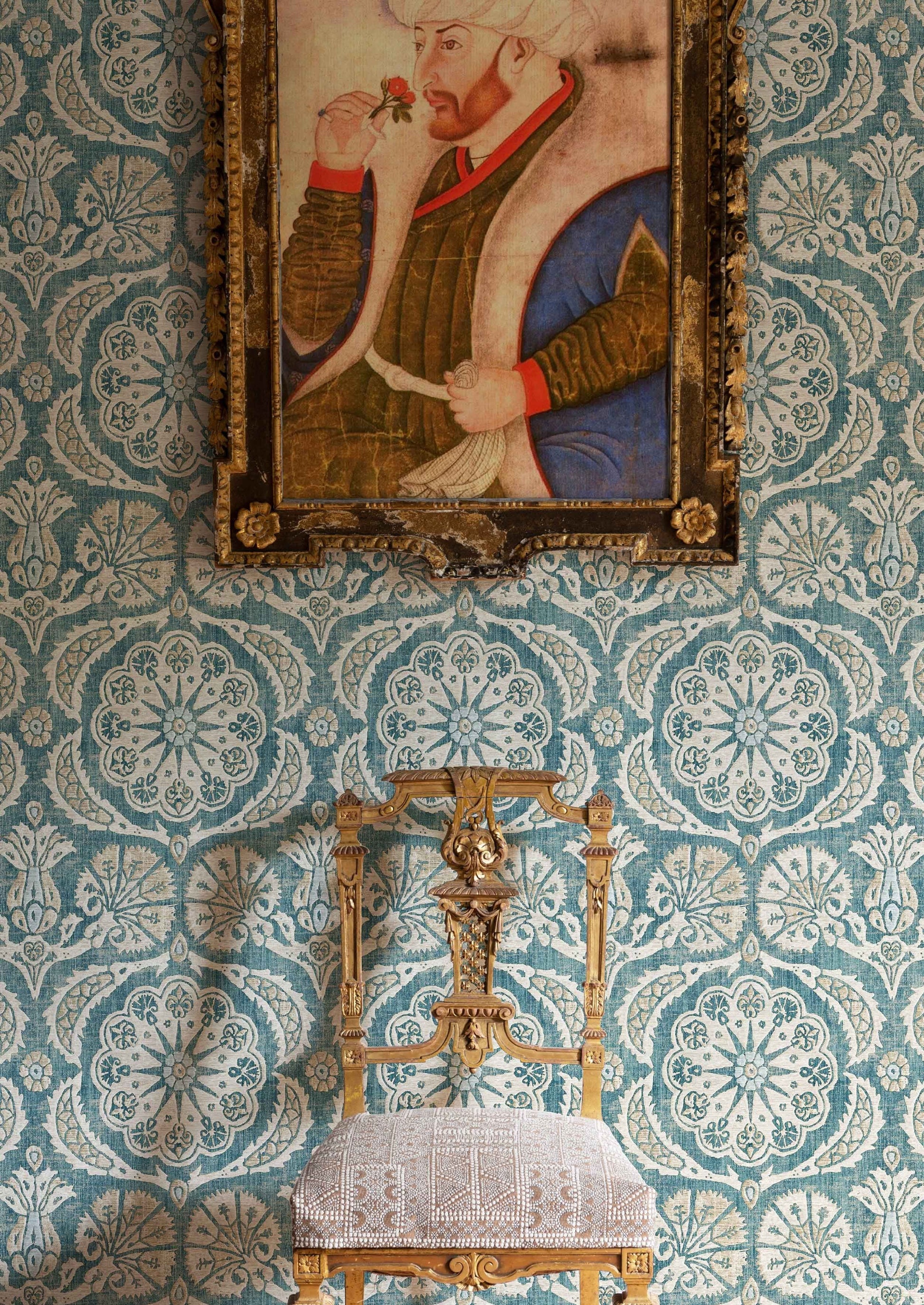 Pasha Room Wallpaper - Teal