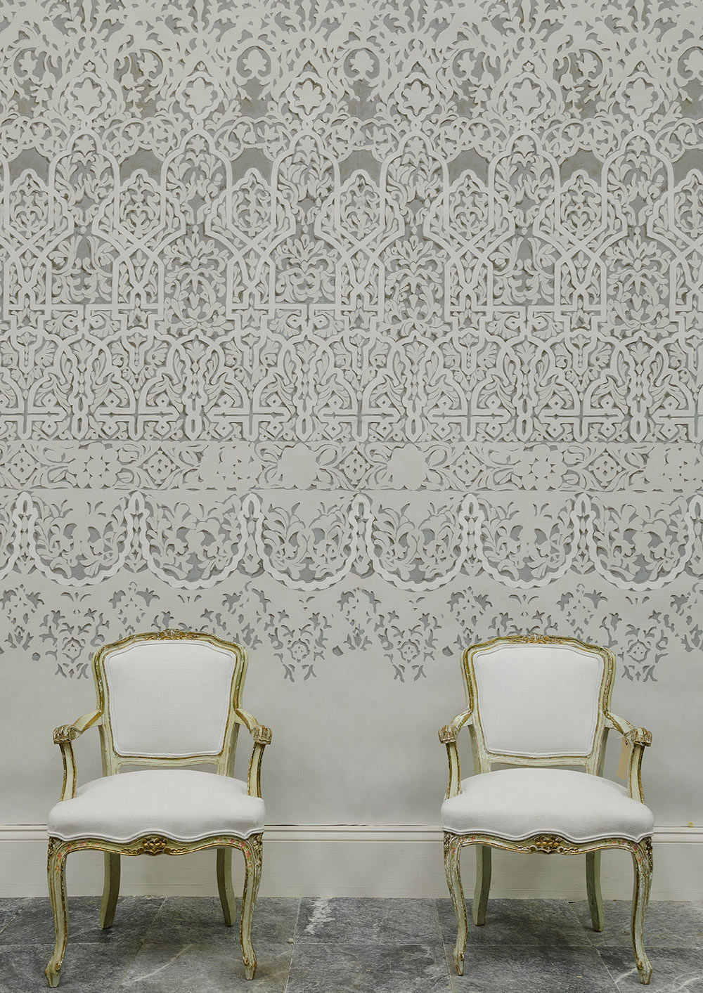 Petra Room Wallpaper - Gray