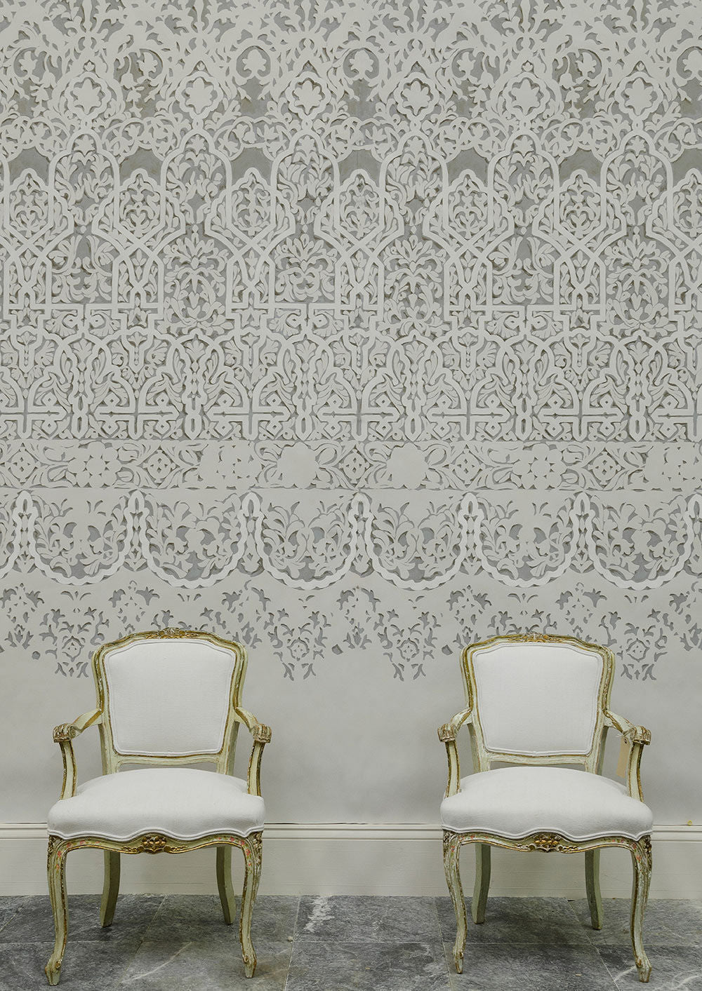 Petra Wallpaper - Gray - Lewis & Wood
