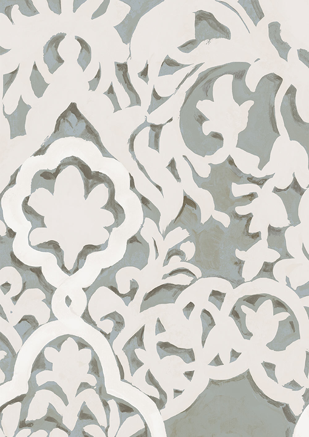 Petra Wallpaper - Gray - Lewis & Wood