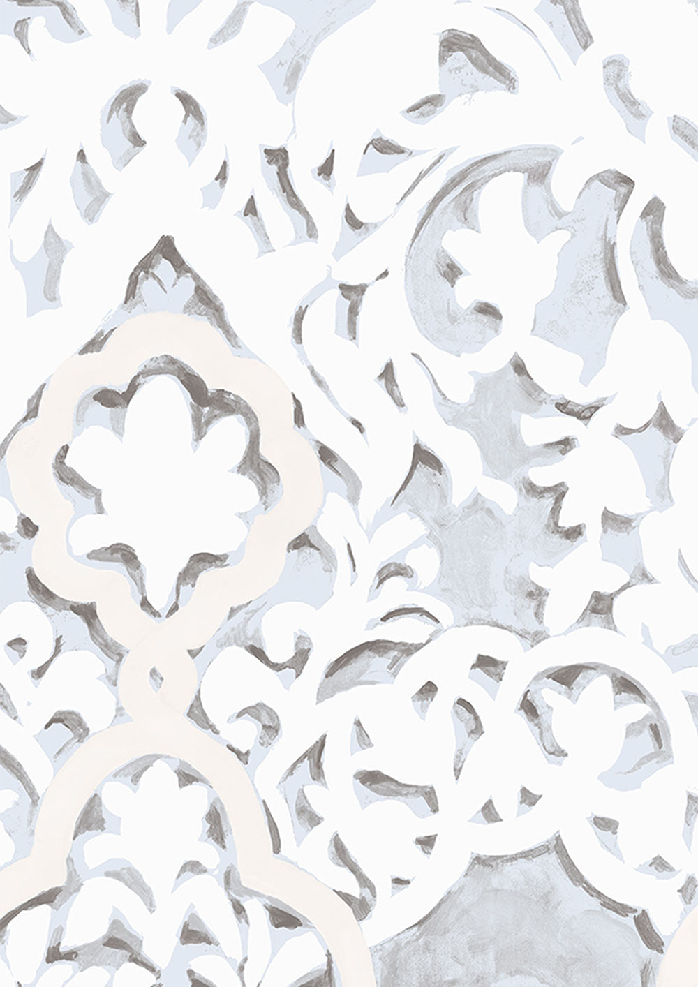 Petra Room Wallpaper - Silver