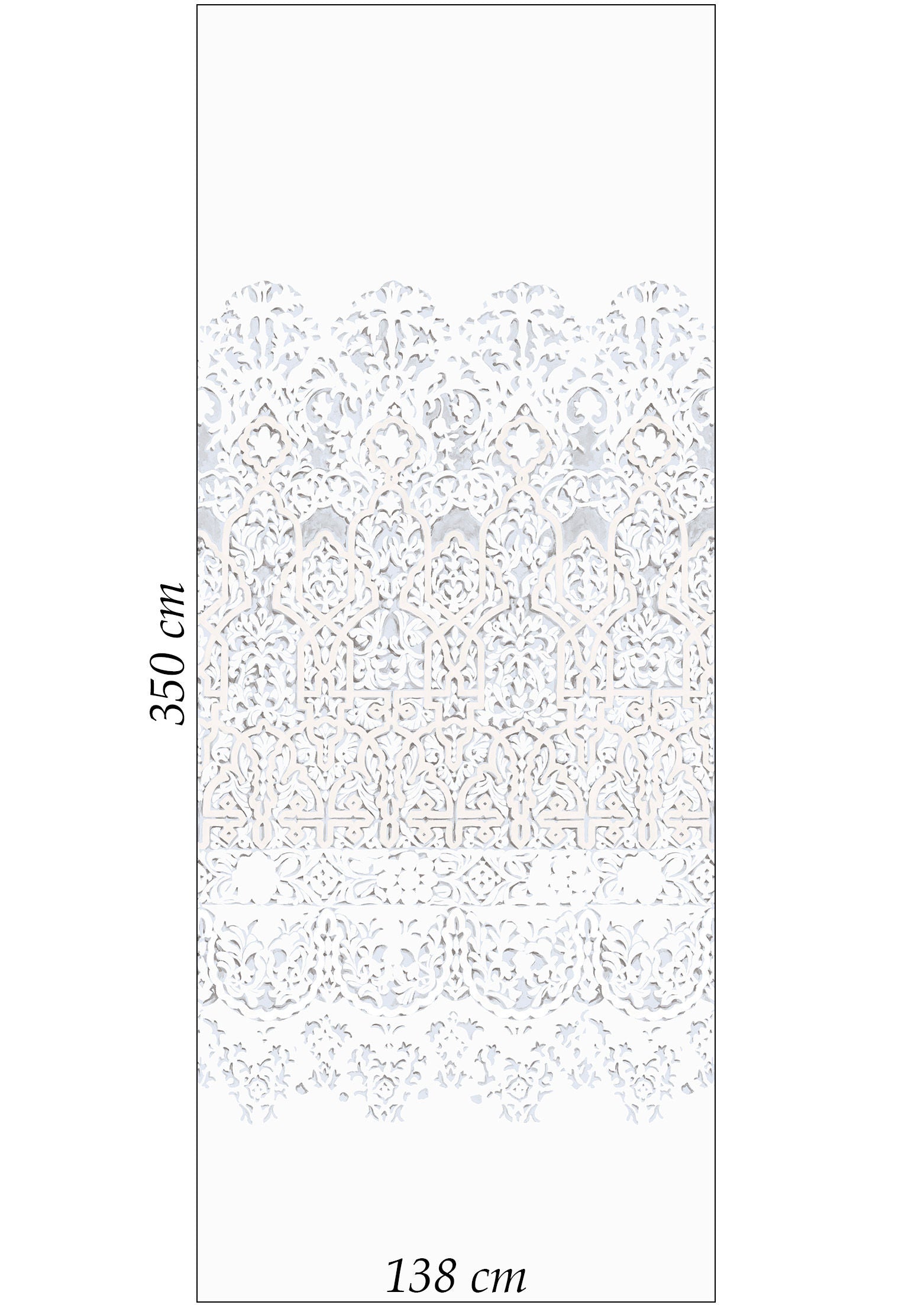 Petra Wallpaper - White - Lewis & Wood