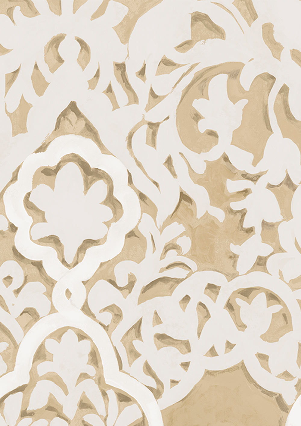 Petra Wallpaper - Sand - Lewis & Wood