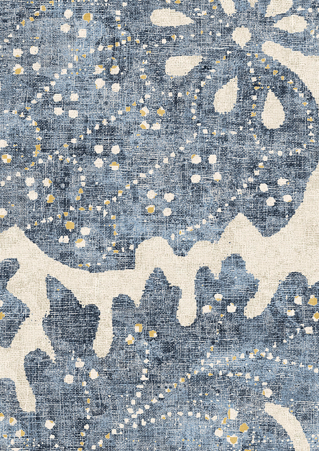 Pomegranate Wallpaper - Blue - Lewis & Wood