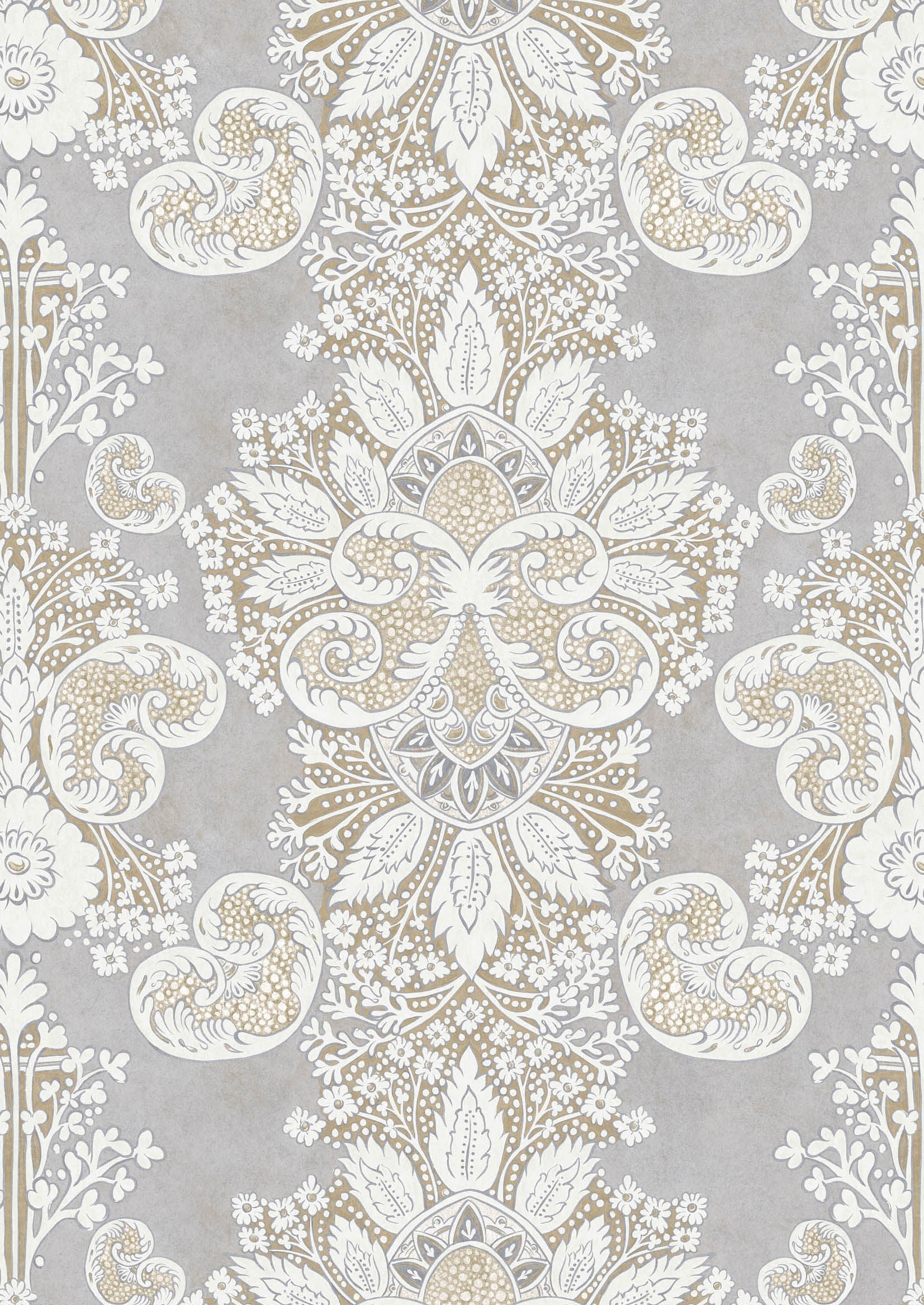 Rococo Wallpaper - Silver
