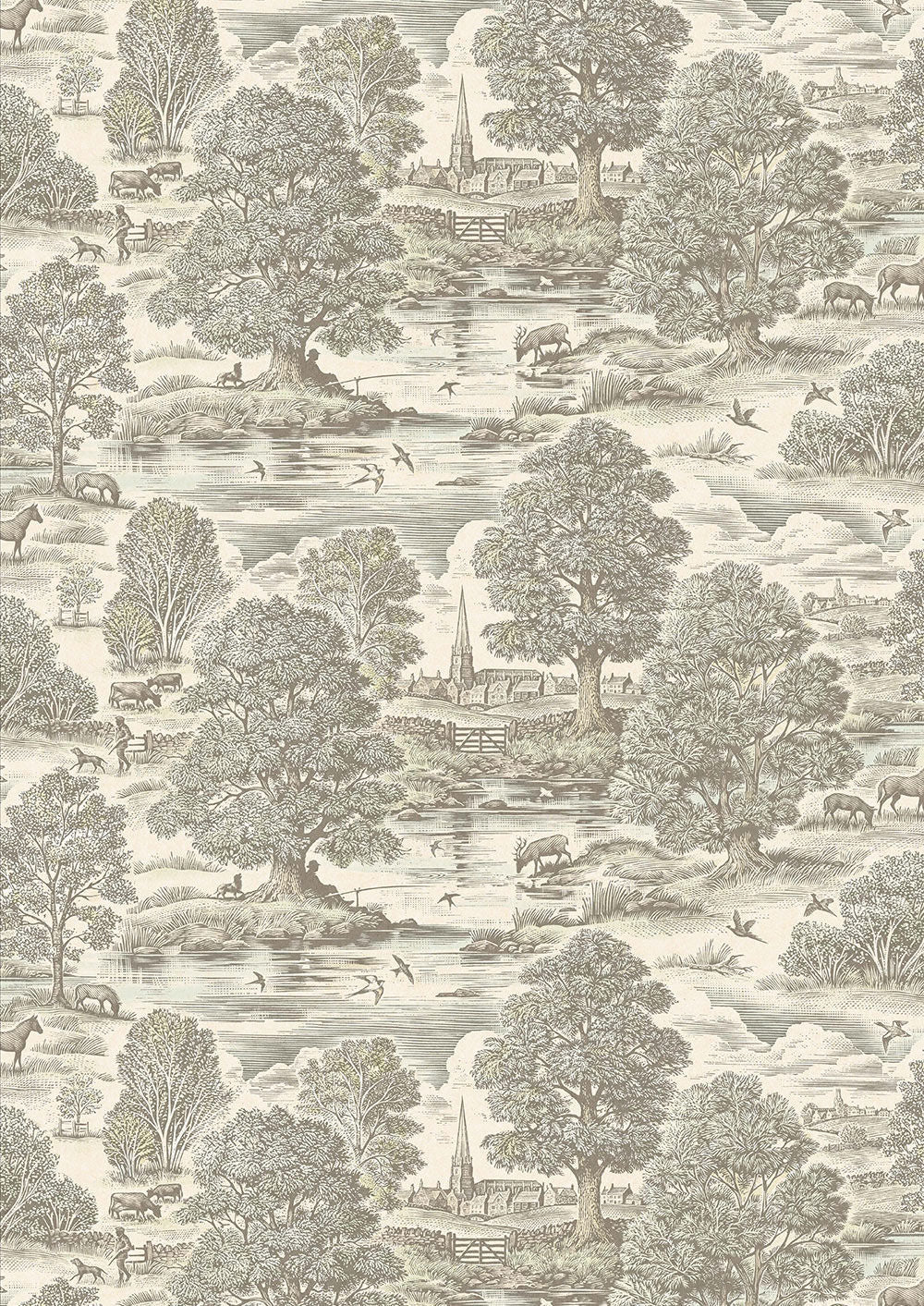 Royal Oak Room Wallpaper - Brown