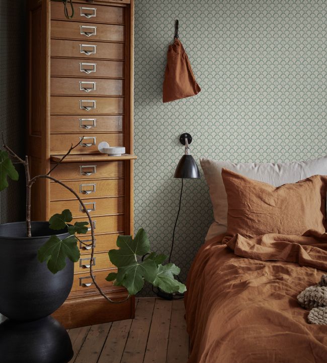 Beata Room Wallpaper - Green