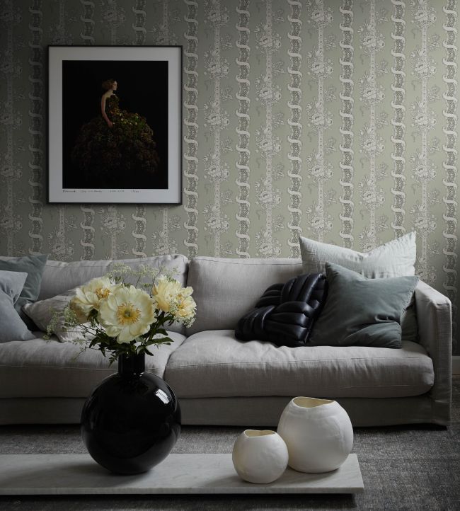 Alexandra Room Wallpaper - Green